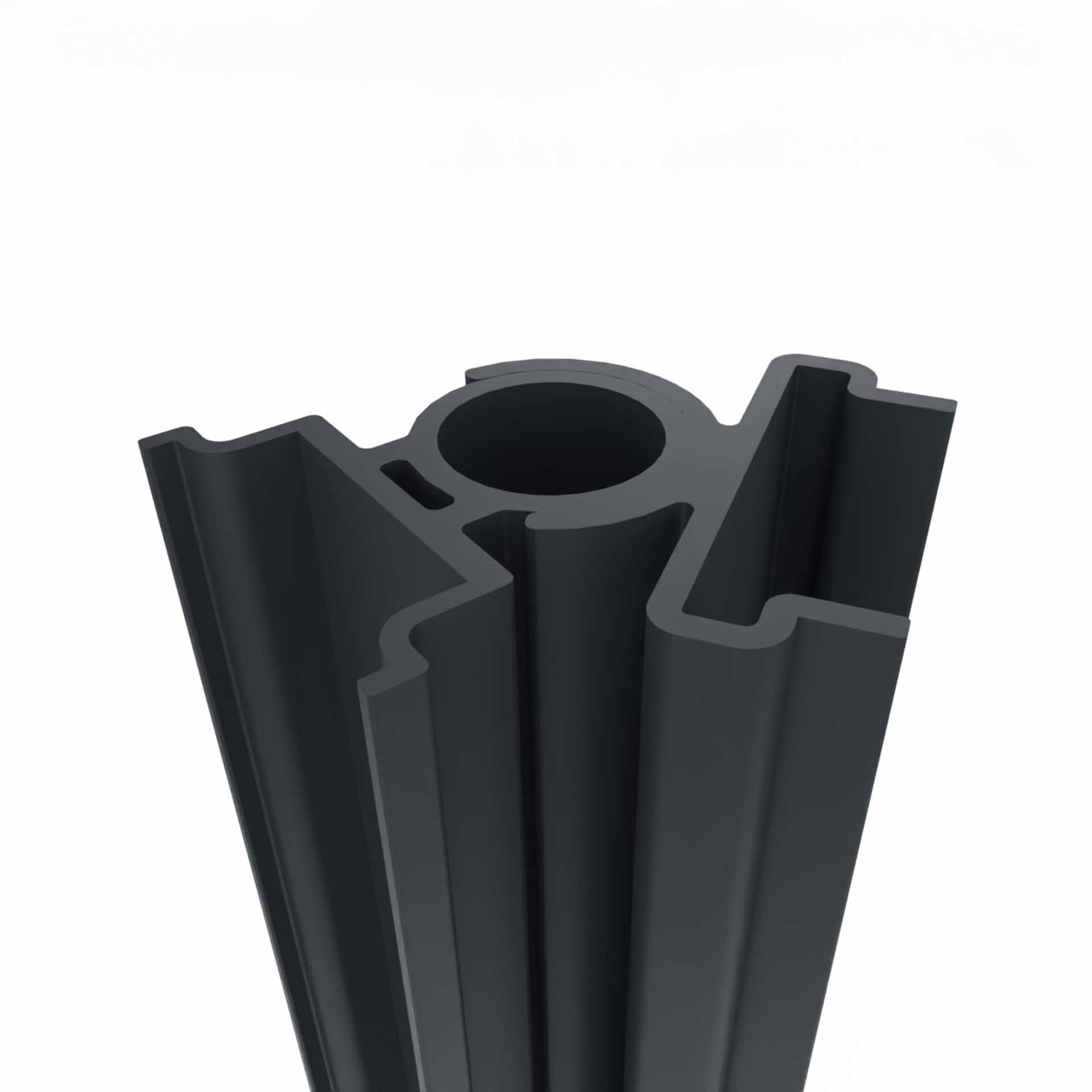 Winkelverstellung für Gartenzaun im Querschnitt – stufenlose Anpassung 0° bis 60° für WPC- und Aluminium-Zaunfüllungen
