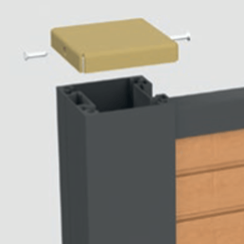 Pfostenkappe mit Schraube – Abschlusskappe für Zaunpfosten