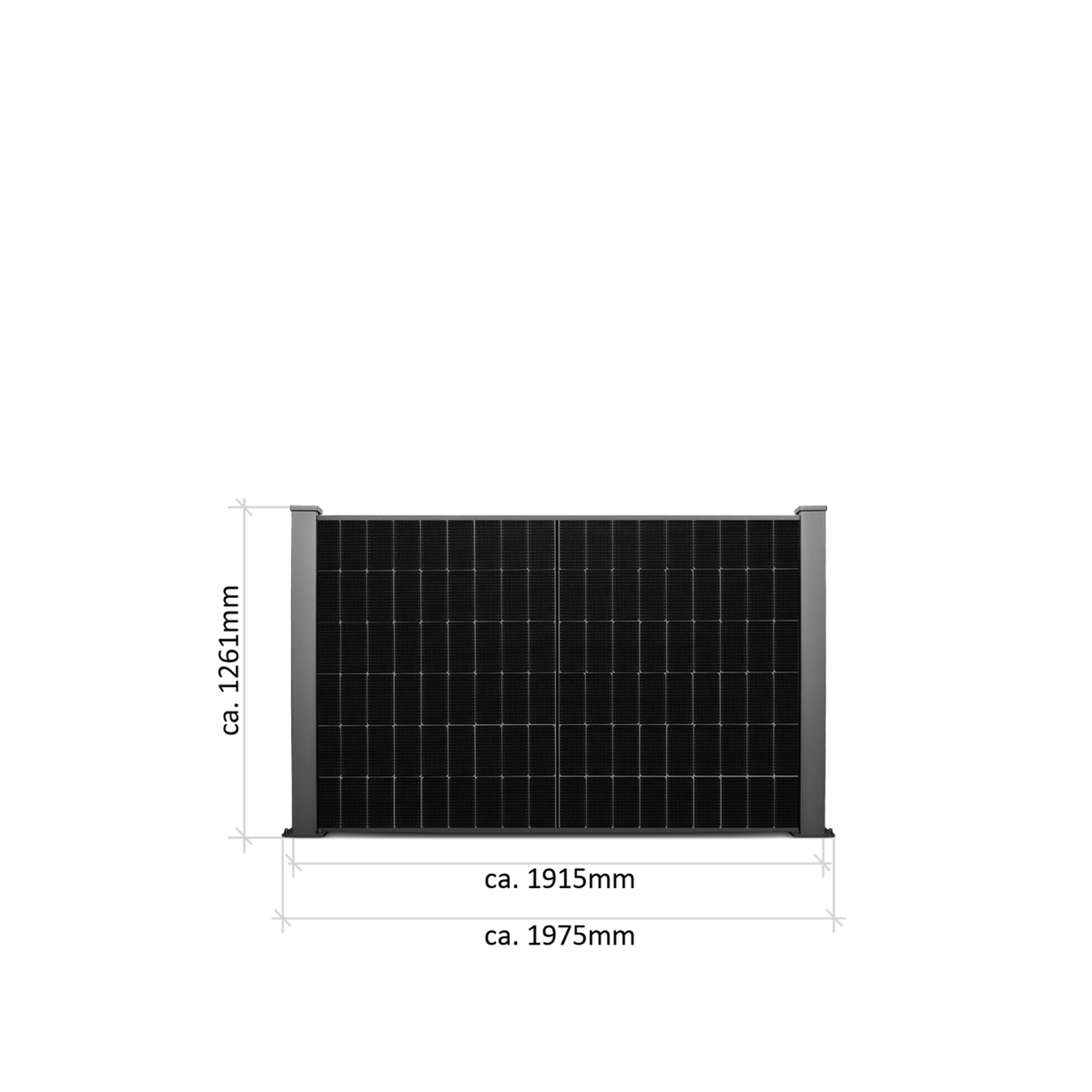 Solarzaun Maße 2