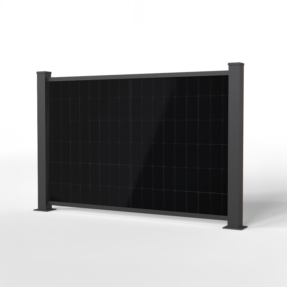 PURISTICA Zaunfeld 185cm x 125cm inkl. PV Modul 450W (ohne Abschlusspfosten)