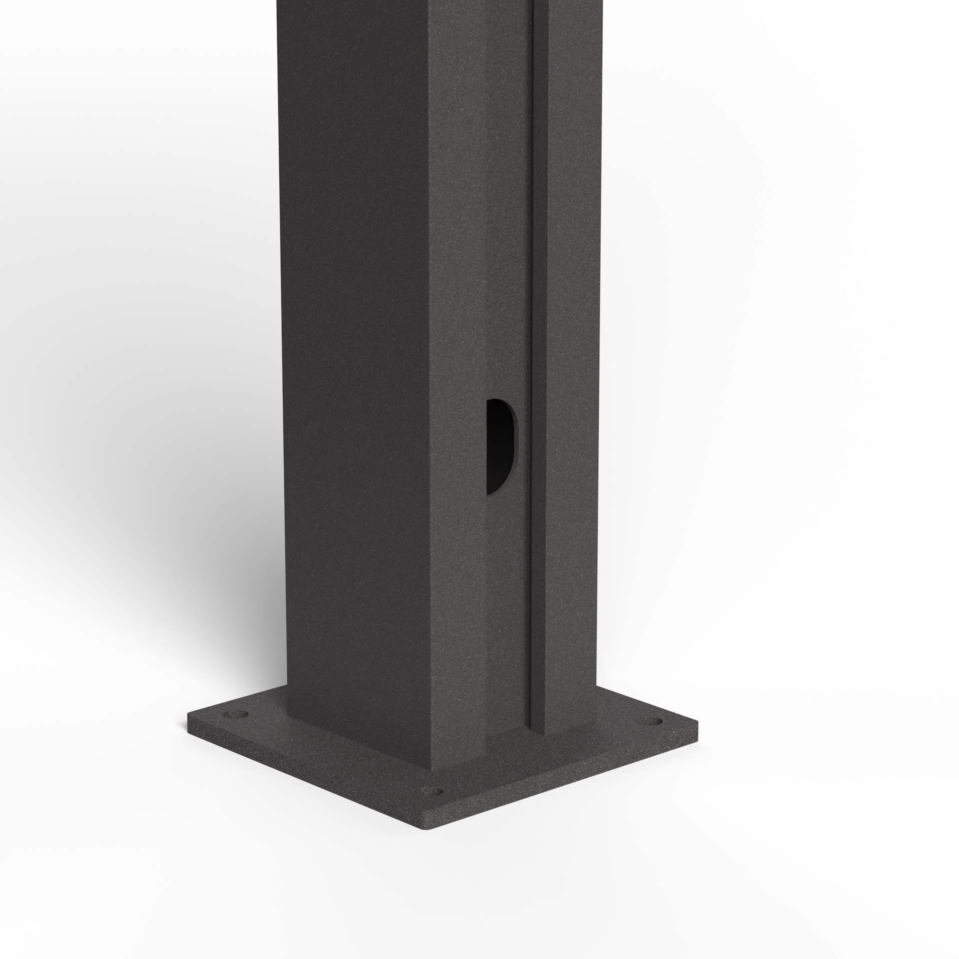 falagotti Zaunpfosten Ansicht 2 – Detailansicht Aluminiumpfosten