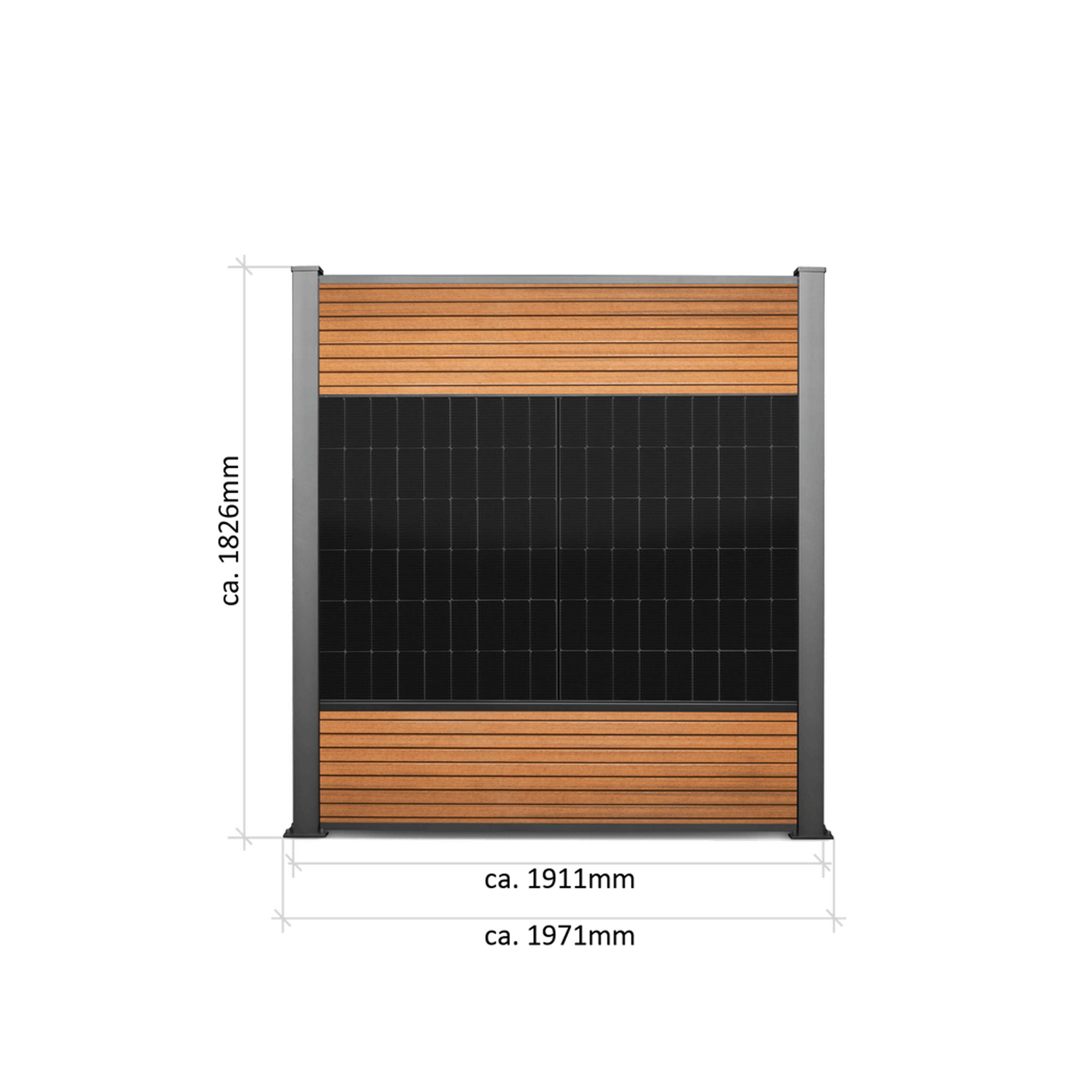 Solarzaun Maße 1