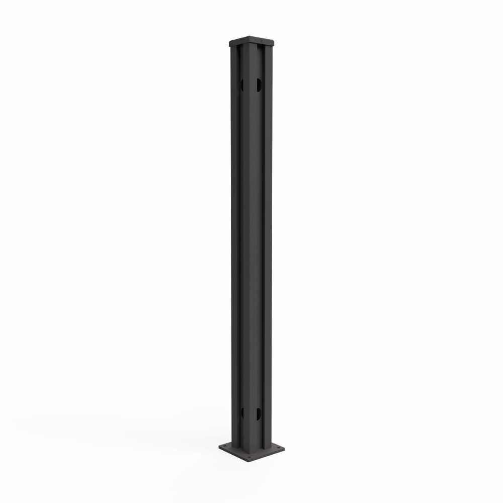 Eckpfosten aus Aluminium RAL 7016 für falagotti Solarzaun